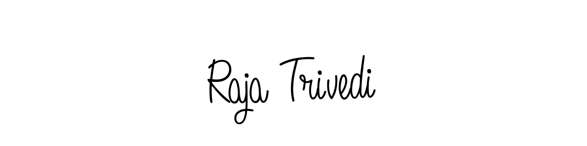 How to make Raja Trivedi name signature. Use Angelique-Rose-font-FFP style for creating short signs online. This is the latest handwritten sign. Raja Trivedi signature style 5 images and pictures png
