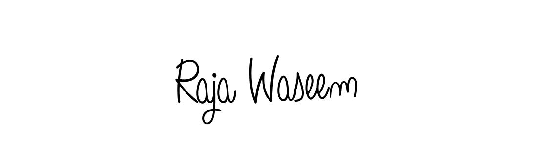 Use a signature maker to create a handwritten signature online. With this signature software, you can design (Angelique-Rose-font-FFP) your own signature for name Raja Waseem. Raja Waseem signature style 5 images and pictures png