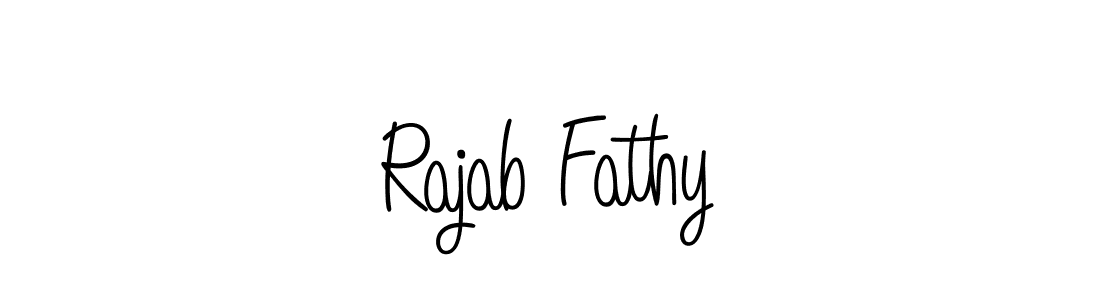 Design your own signature with our free online signature maker. With this signature software, you can create a handwritten (Angelique-Rose-font-FFP) signature for name Rajab Fathy. Rajab Fathy signature style 5 images and pictures png