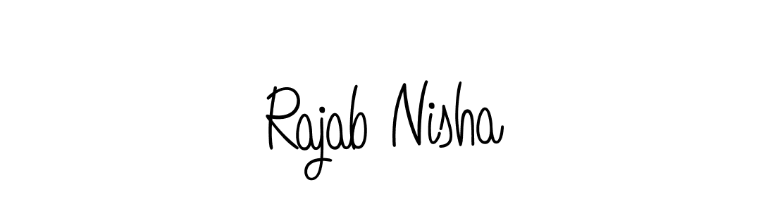 Also we have Rajab Nisha name is the best signature style. Create professional handwritten signature collection using Angelique-Rose-font-FFP autograph style. Rajab Nisha signature style 5 images and pictures png