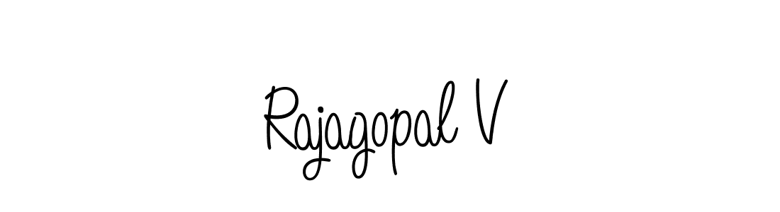 if you are searching for the best signature style for your name Rajagopal V. so please give up your signature search. here we have designed multiple signature styles  using Angelique-Rose-font-FFP. Rajagopal V signature style 5 images and pictures png