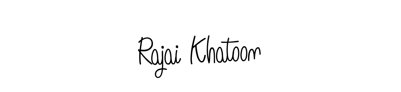 Use a signature maker to create a handwritten signature online. With this signature software, you can design (Angelique-Rose-font-FFP) your own signature for name Rajai Khatoon. Rajai Khatoon signature style 5 images and pictures png