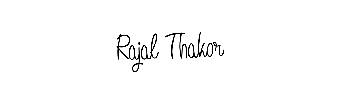 The best way (Angelique-Rose-font-FFP) to make a short signature is to pick only two or three words in your name. The name Rajal Thakor include a total of six letters. For converting this name. Rajal Thakor signature style 5 images and pictures png