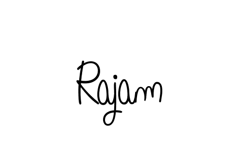 Make a beautiful signature design for name Rajam. With this signature (Angelique-Rose-font-FFP) style, you can create a handwritten signature for free. Rajam signature style 5 images and pictures png