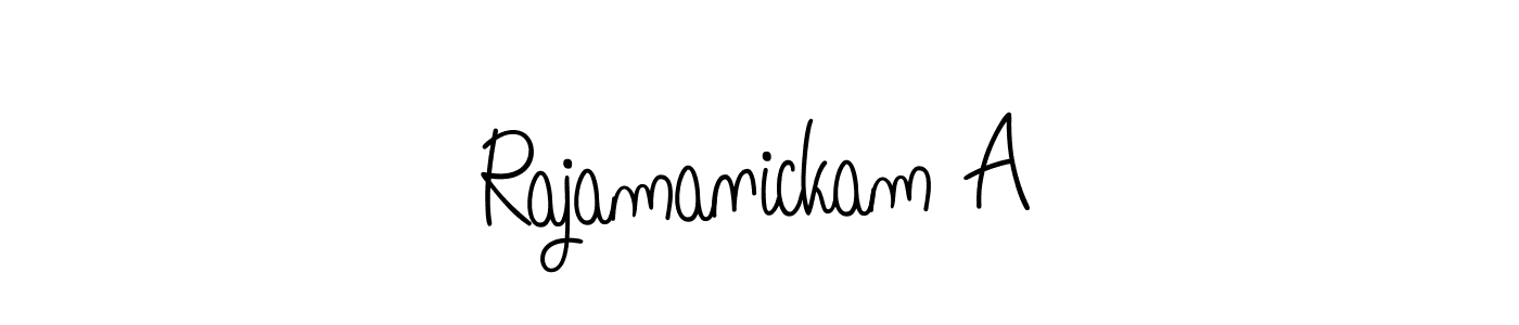 You should practise on your own different ways (Angelique-Rose-font-FFP) to write your name (Rajamanickam A) in signature. don't let someone else do it for you. Rajamanickam A signature style 5 images and pictures png