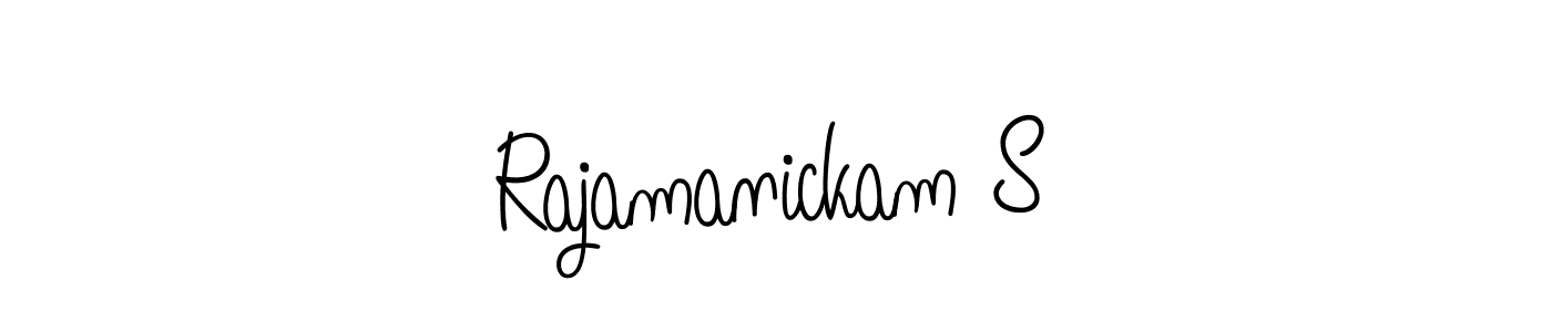 Angelique-Rose-font-FFP is a professional signature style that is perfect for those who want to add a touch of class to their signature. It is also a great choice for those who want to make their signature more unique. Get Rajamanickam S name to fancy signature for free. Rajamanickam S signature style 5 images and pictures png