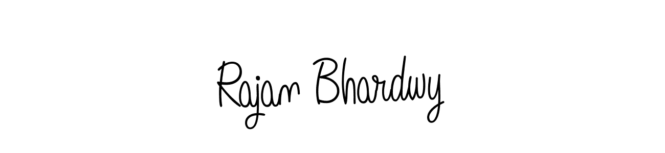 How to make Rajan Bhardwy name signature. Use Angelique-Rose-font-FFP style for creating short signs online. This is the latest handwritten sign. Rajan Bhardwy signature style 5 images and pictures png
