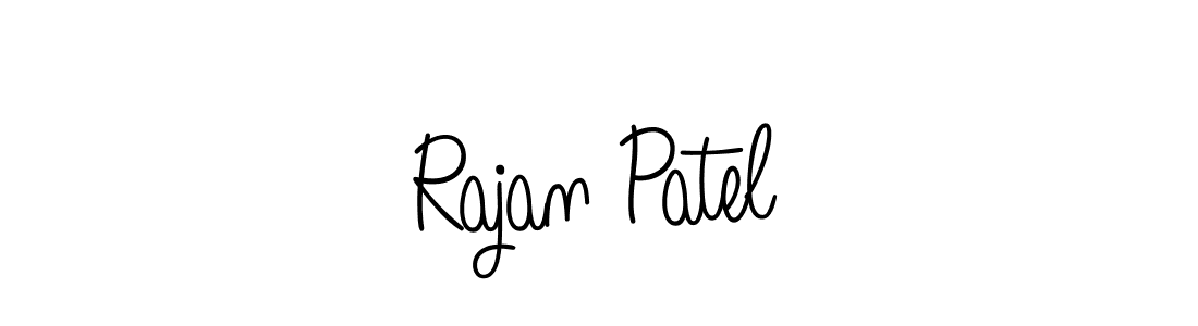 You should practise on your own different ways (Angelique-Rose-font-FFP) to write your name (Rajan Patel) in signature. don't let someone else do it for you. Rajan Patel signature style 5 images and pictures png