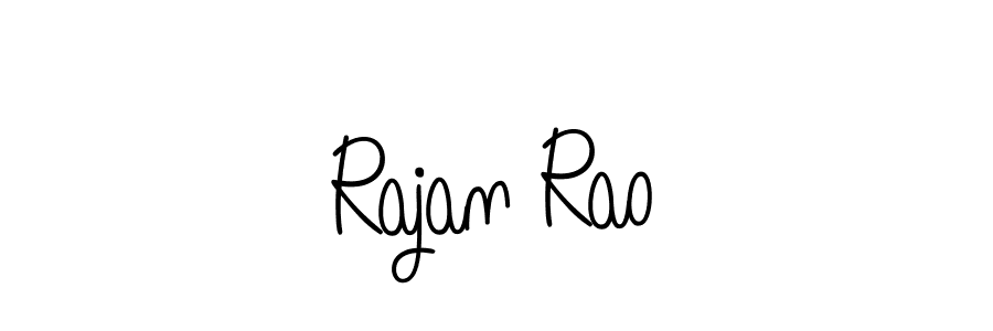 You should practise on your own different ways (Angelique-Rose-font-FFP) to write your name (Rajan Rao) in signature. don't let someone else do it for you. Rajan Rao signature style 5 images and pictures png
