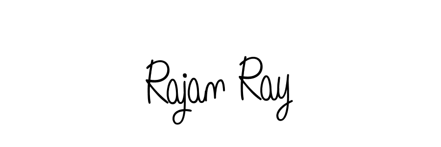 Use a signature maker to create a handwritten signature online. With this signature software, you can design (Angelique-Rose-font-FFP) your own signature for name Rajan Ray. Rajan Ray signature style 5 images and pictures png