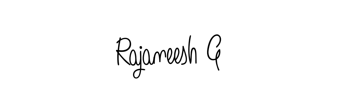 Design your own signature with our free online signature maker. With this signature software, you can create a handwritten (Angelique-Rose-font-FFP) signature for name Rajaneesh G. Rajaneesh G signature style 5 images and pictures png