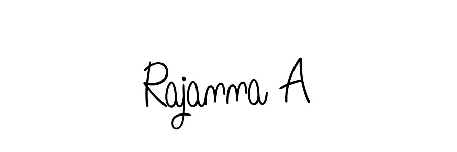 Make a beautiful signature design for name Rajanna A. With this signature (Angelique-Rose-font-FFP) style, you can create a handwritten signature for free. Rajanna A signature style 5 images and pictures png