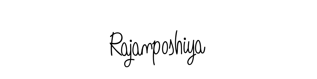 Use a signature maker to create a handwritten signature online. With this signature software, you can design (Angelique-Rose-font-FFP) your own signature for name Rajanposhiya. Rajanposhiya signature style 5 images and pictures png