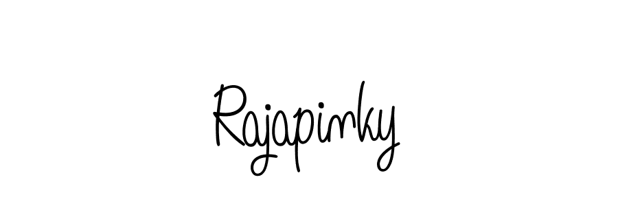 Use a signature maker to create a handwritten signature online. With this signature software, you can design (Angelique-Rose-font-FFP) your own signature for name Rajapinky. Rajapinky signature style 5 images and pictures png