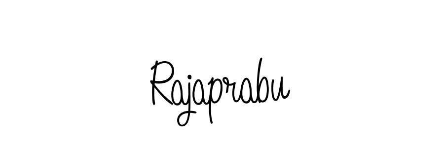 Use a signature maker to create a handwritten signature online. With this signature software, you can design (Angelique-Rose-font-FFP) your own signature for name Rajaprabu. Rajaprabu signature style 5 images and pictures png