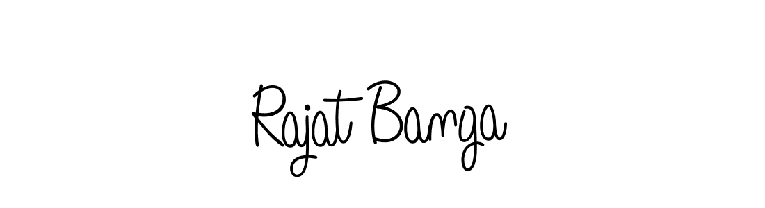 You should practise on your own different ways (Angelique-Rose-font-FFP) to write your name (Rajat Banga) in signature. don't let someone else do it for you. Rajat Banga signature style 5 images and pictures png