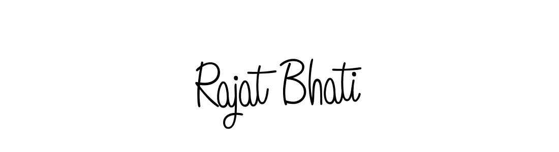 The best way (Angelique-Rose-font-FFP) to make a short signature is to pick only two or three words in your name. The name Rajat Bhati include a total of six letters. For converting this name. Rajat Bhati signature style 5 images and pictures png