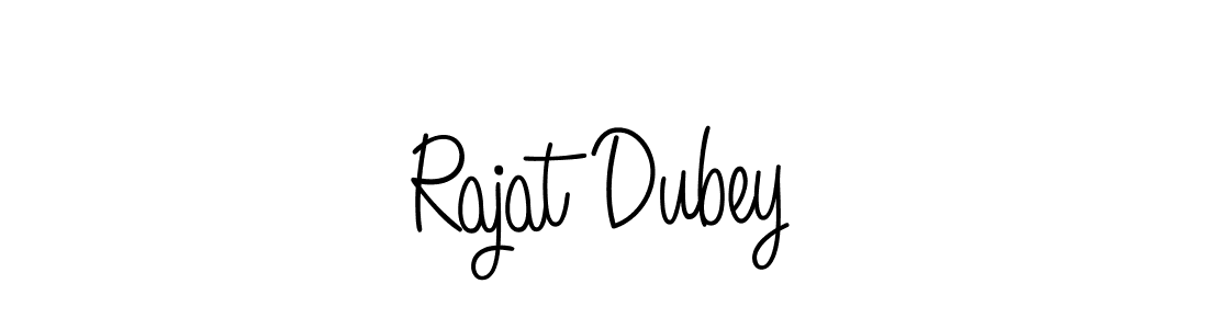 The best way (Angelique-Rose-font-FFP) to make a short signature is to pick only two or three words in your name. The name Rajat Dubey include a total of six letters. For converting this name. Rajat Dubey signature style 5 images and pictures png