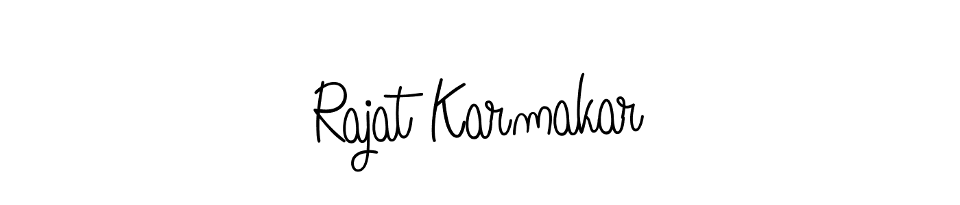 Use a signature maker to create a handwritten signature online. With this signature software, you can design (Angelique-Rose-font-FFP) your own signature for name Rajat Karmakar. Rajat Karmakar signature style 5 images and pictures png