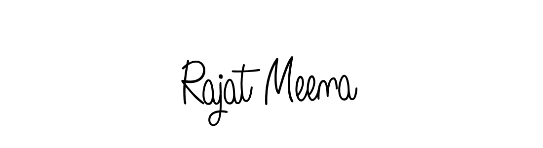 The best way (Angelique-Rose-font-FFP) to make a short signature is to pick only two or three words in your name. The name Rajat Meena include a total of six letters. For converting this name. Rajat Meena signature style 5 images and pictures png