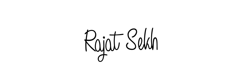 You should practise on your own different ways (Angelique-Rose-font-FFP) to write your name (Rajat Sekh) in signature. don't let someone else do it for you. Rajat Sekh signature style 5 images and pictures png