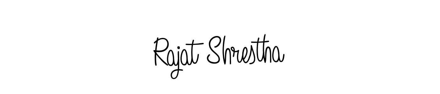 Make a beautiful signature design for name Rajat Shrestha. With this signature (Angelique-Rose-font-FFP) style, you can create a handwritten signature for free. Rajat Shrestha signature style 5 images and pictures png