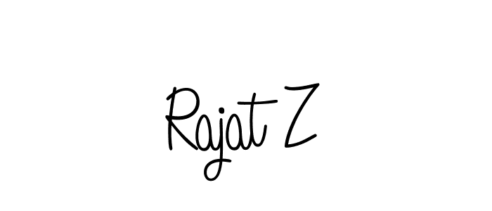 Make a beautiful signature design for name Rajat Z. With this signature (Angelique-Rose-font-FFP) style, you can create a handwritten signature for free. Rajat Z signature style 5 images and pictures png