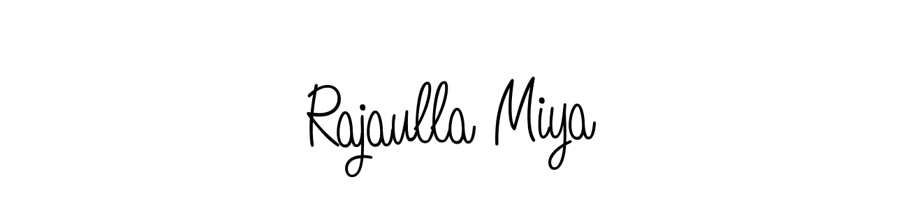 How to make Rajaulla Miya name signature. Use Angelique-Rose-font-FFP style for creating short signs online. This is the latest handwritten sign. Rajaulla Miya signature style 5 images and pictures png