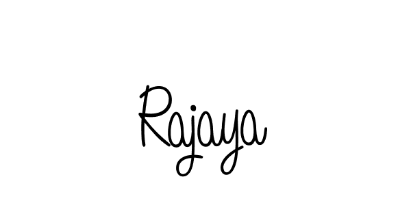 Design your own signature with our free online signature maker. With this signature software, you can create a handwritten (Angelique-Rose-font-FFP) signature for name Rajaya. Rajaya signature style 5 images and pictures png