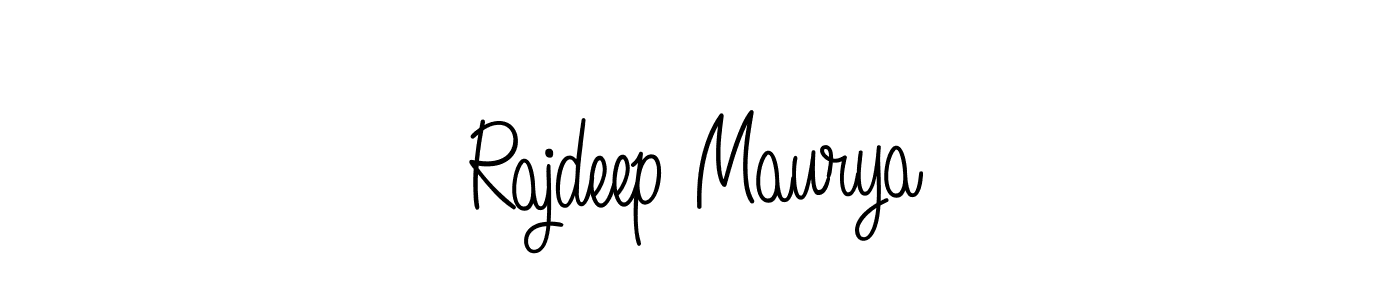 Make a beautiful signature design for name Rajdeep Maurya. With this signature (Angelique-Rose-font-FFP) style, you can create a handwritten signature for free. Rajdeep Maurya signature style 5 images and pictures png