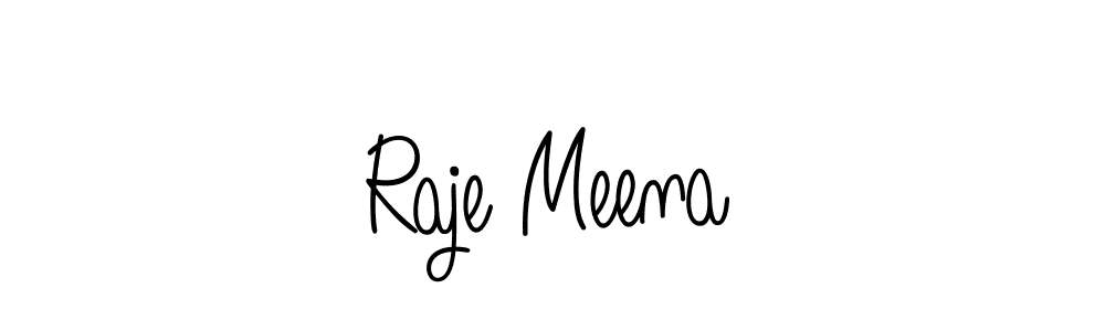 How to make Raje Meena name signature. Use Angelique-Rose-font-FFP style for creating short signs online. This is the latest handwritten sign. Raje Meena signature style 5 images and pictures png