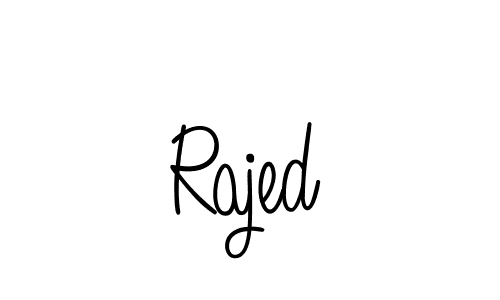 Create a beautiful signature design for name Rajed. With this signature (Angelique-Rose-font-FFP) fonts, you can make a handwritten signature for free. Rajed signature style 5 images and pictures png