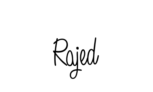 Create a beautiful signature design for name Rajed. With this signature (Angelique-Rose-font-FFP) fonts, you can make a handwritten signature for free. Rajed signature style 5 images and pictures png