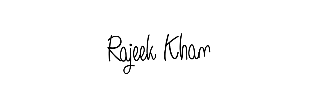 Design your own signature with our free online signature maker. With this signature software, you can create a handwritten (Angelique-Rose-font-FFP) signature for name Rajeek Khan. Rajeek Khan signature style 5 images and pictures png