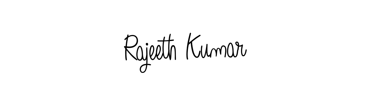 You should practise on your own different ways (Angelique-Rose-font-FFP) to write your name (Rajeeth Kumar) in signature. don't let someone else do it for you. Rajeeth Kumar signature style 5 images and pictures png