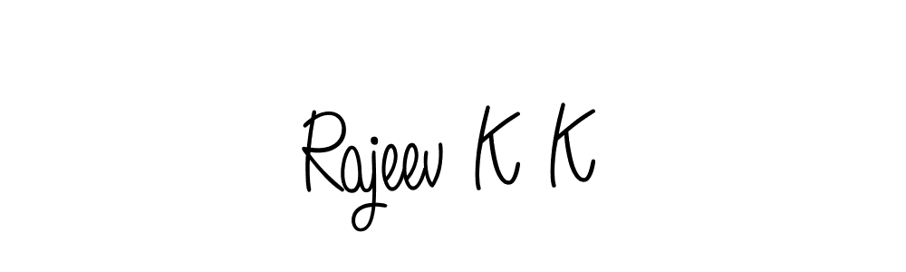 Create a beautiful signature design for name Rajeev K K. With this signature (Angelique-Rose-font-FFP) fonts, you can make a handwritten signature for free. Rajeev K K signature style 5 images and pictures png