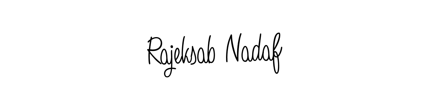if you are searching for the best signature style for your name Rajeksab Nadaf. so please give up your signature search. here we have designed multiple signature styles  using Angelique-Rose-font-FFP. Rajeksab Nadaf signature style 5 images and pictures png