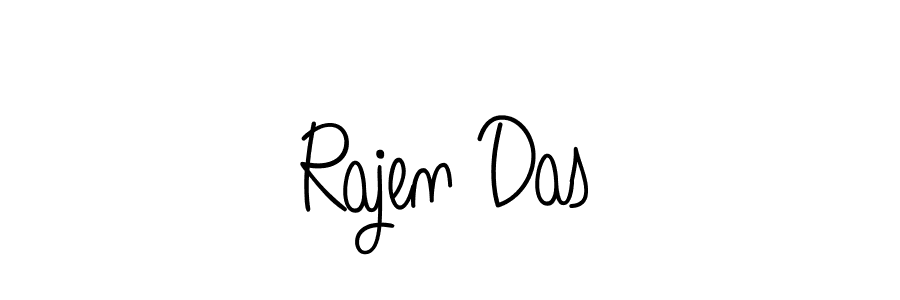 Use a signature maker to create a handwritten signature online. With this signature software, you can design (Angelique-Rose-font-FFP) your own signature for name Rajen Das. Rajen Das signature style 5 images and pictures png