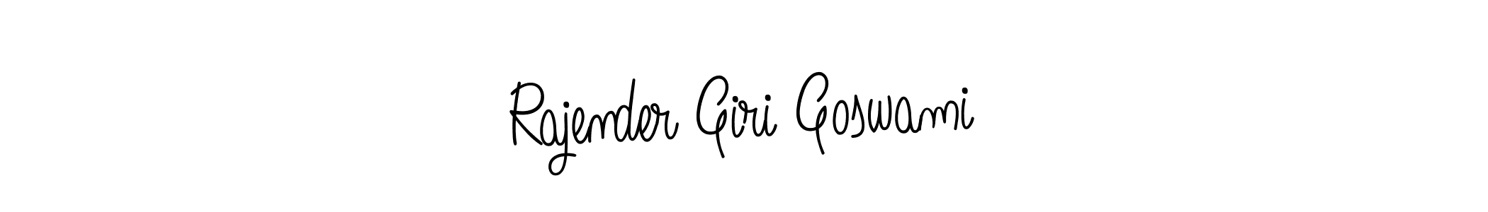 Create a beautiful signature design for name Rajender Giri Goswami. With this signature (Angelique-Rose-font-FFP) fonts, you can make a handwritten signature for free. Rajender Giri Goswami signature style 5 images and pictures png