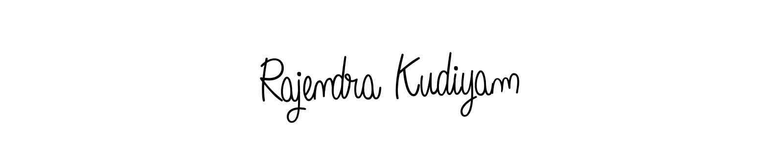 You should practise on your own different ways (Angelique-Rose-font-FFP) to write your name (Rajendra Kudiyam) in signature. don't let someone else do it for you. Rajendra Kudiyam signature style 5 images and pictures png