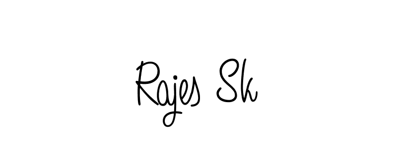 The best way (Angelique-Rose-font-FFP) to make a short signature is to pick only two or three words in your name. The name Rajes Sk include a total of six letters. For converting this name. Rajes Sk signature style 5 images and pictures png