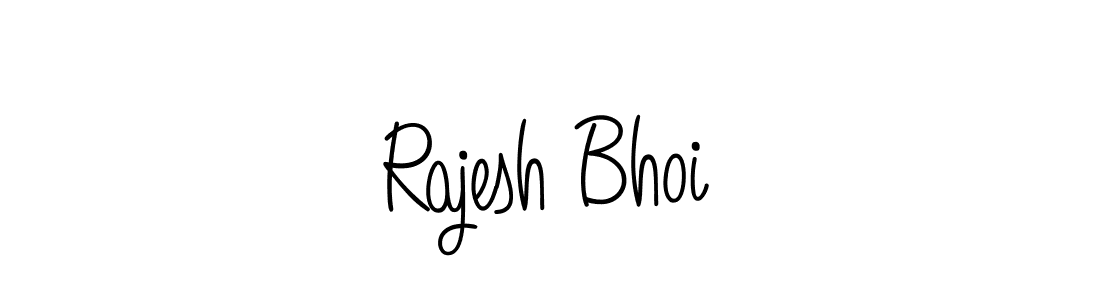 You should practise on your own different ways (Angelique-Rose-font-FFP) to write your name (Rajesh Bhoi) in signature. don't let someone else do it for you. Rajesh Bhoi signature style 5 images and pictures png
