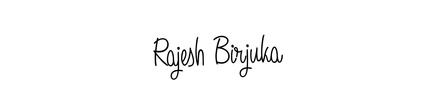 Use a signature maker to create a handwritten signature online. With this signature software, you can design (Angelique-Rose-font-FFP) your own signature for name Rajesh Birjuka. Rajesh Birjuka signature style 5 images and pictures png