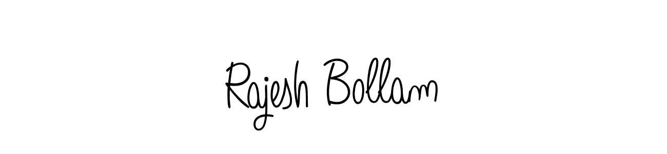 Design your own signature with our free online signature maker. With this signature software, you can create a handwritten (Angelique-Rose-font-FFP) signature for name Rajesh Bollam. Rajesh Bollam signature style 5 images and pictures png