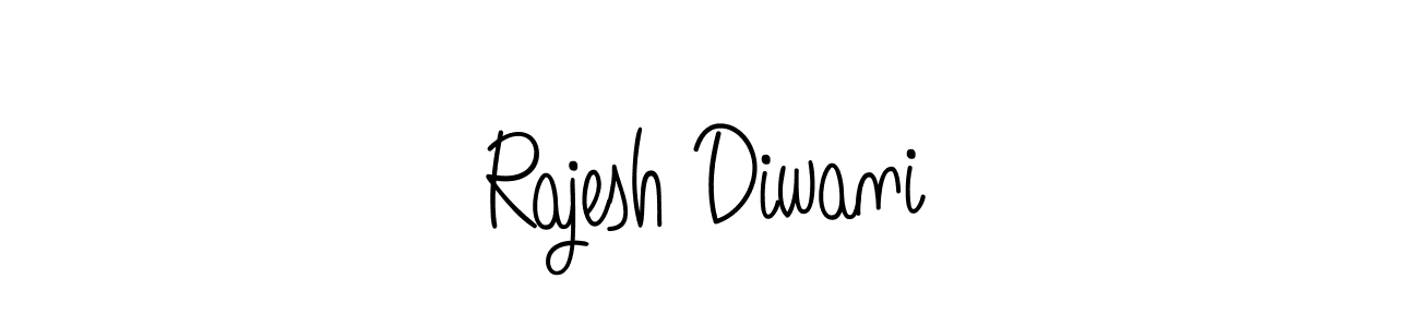How to make Rajesh Diwani name signature. Use Angelique-Rose-font-FFP style for creating short signs online. This is the latest handwritten sign. Rajesh Diwani signature style 5 images and pictures png