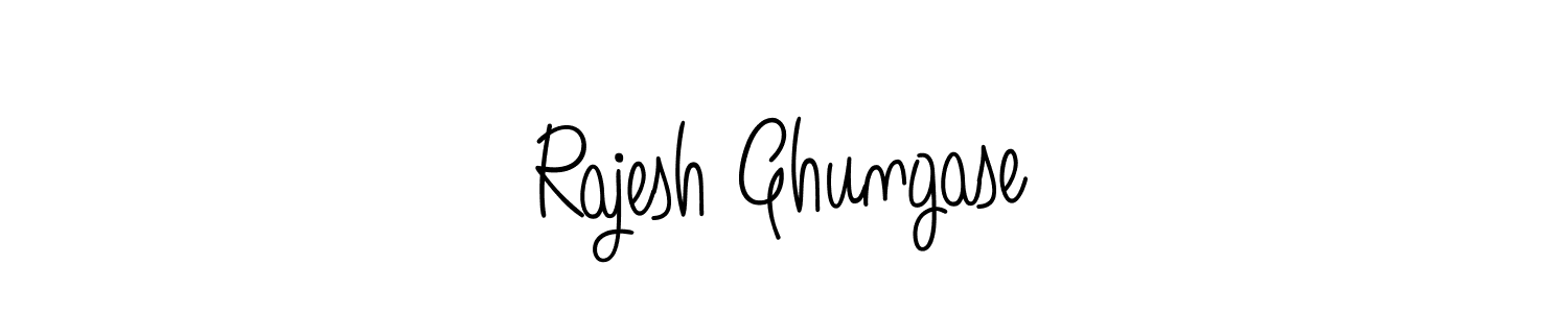 You should practise on your own different ways (Angelique-Rose-font-FFP) to write your name (Rajesh Ghungase) in signature. don't let someone else do it for you. Rajesh Ghungase signature style 5 images and pictures png