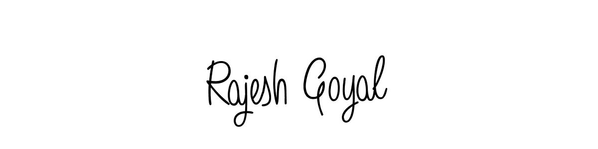 Use a signature maker to create a handwritten signature online. With this signature software, you can design (Angelique-Rose-font-FFP) your own signature for name Rajesh Goyal. Rajesh Goyal signature style 5 images and pictures png