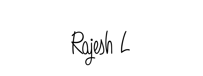 Make a beautiful signature design for name Rajesh L. With this signature (Angelique-Rose-font-FFP) style, you can create a handwritten signature for free. Rajesh L signature style 5 images and pictures png