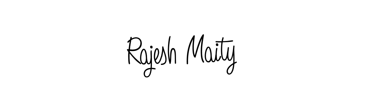 Use a signature maker to create a handwritten signature online. With this signature software, you can design (Angelique-Rose-font-FFP) your own signature for name Rajesh Maity. Rajesh Maity signature style 5 images and pictures png