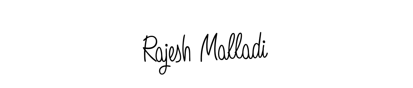 Create a beautiful signature design for name Rajesh Malladi. With this signature (Angelique-Rose-font-FFP) fonts, you can make a handwritten signature for free. Rajesh Malladi signature style 5 images and pictures png